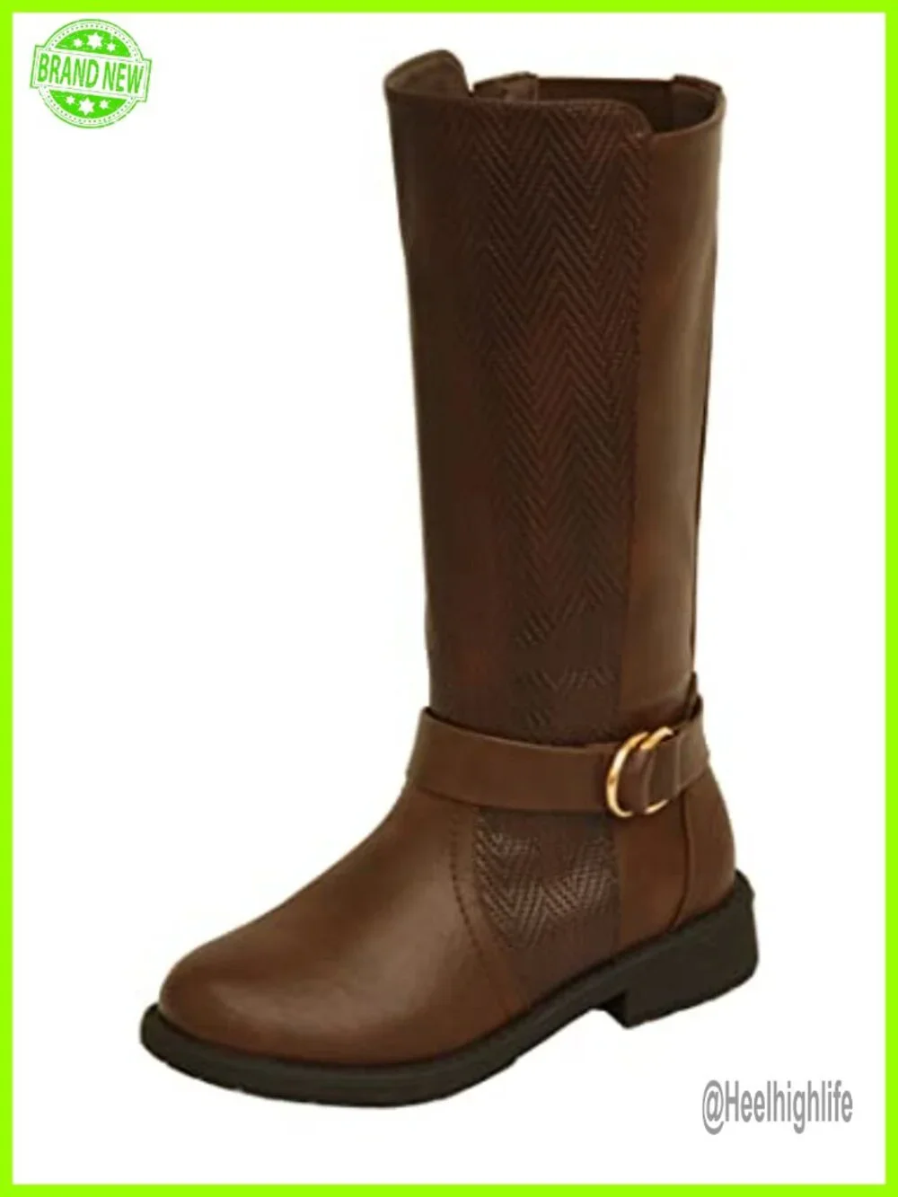 Riding Boots with Side Buckle Strap